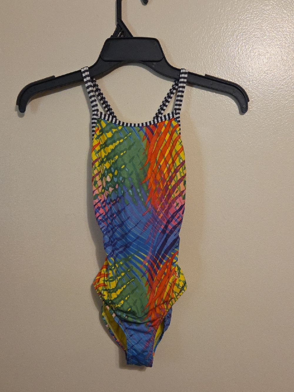 Dolfin Uglies Rainbow Tropical Print V-Back One-Piece Swimsuit Bathing Suit - 26